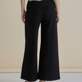 Elodie Wide Leg Ponte Pant - Black