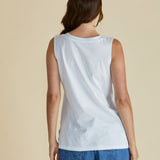 Trinity V-Neck Tank - White