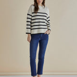Edith Knit Jumper - Cream/Black Stripe