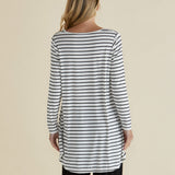 Cairo Tunic Tee - Petrol Stripe