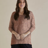 Milan 3/4 Sleeve Top - Leopard