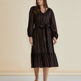 Melissa Dress - Chocolate Stripe