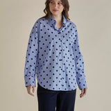 Sage Shirt - Polka Dot Stripe
