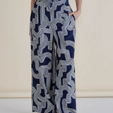 Zander Pant - Navy Geo