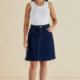 Glinda Denim Skirt - Blue Indigo