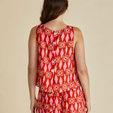 Copacabana Shell Top - Sardinia Geo Print