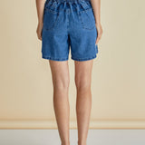 Breeze Relaxed Denim Shorts - Dark Blue