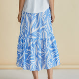 Maggie Skirt - Blue Abstract Print
