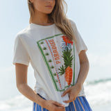 Ellia Crew Tee - Paradise Beach Print