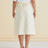 Astra Denim Skirt - Off-White