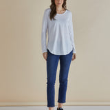 Megan Long Sleeve Top - White