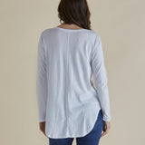 Megan Long Sleeve Top - White