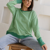 Cove Sweat - Green Stripe