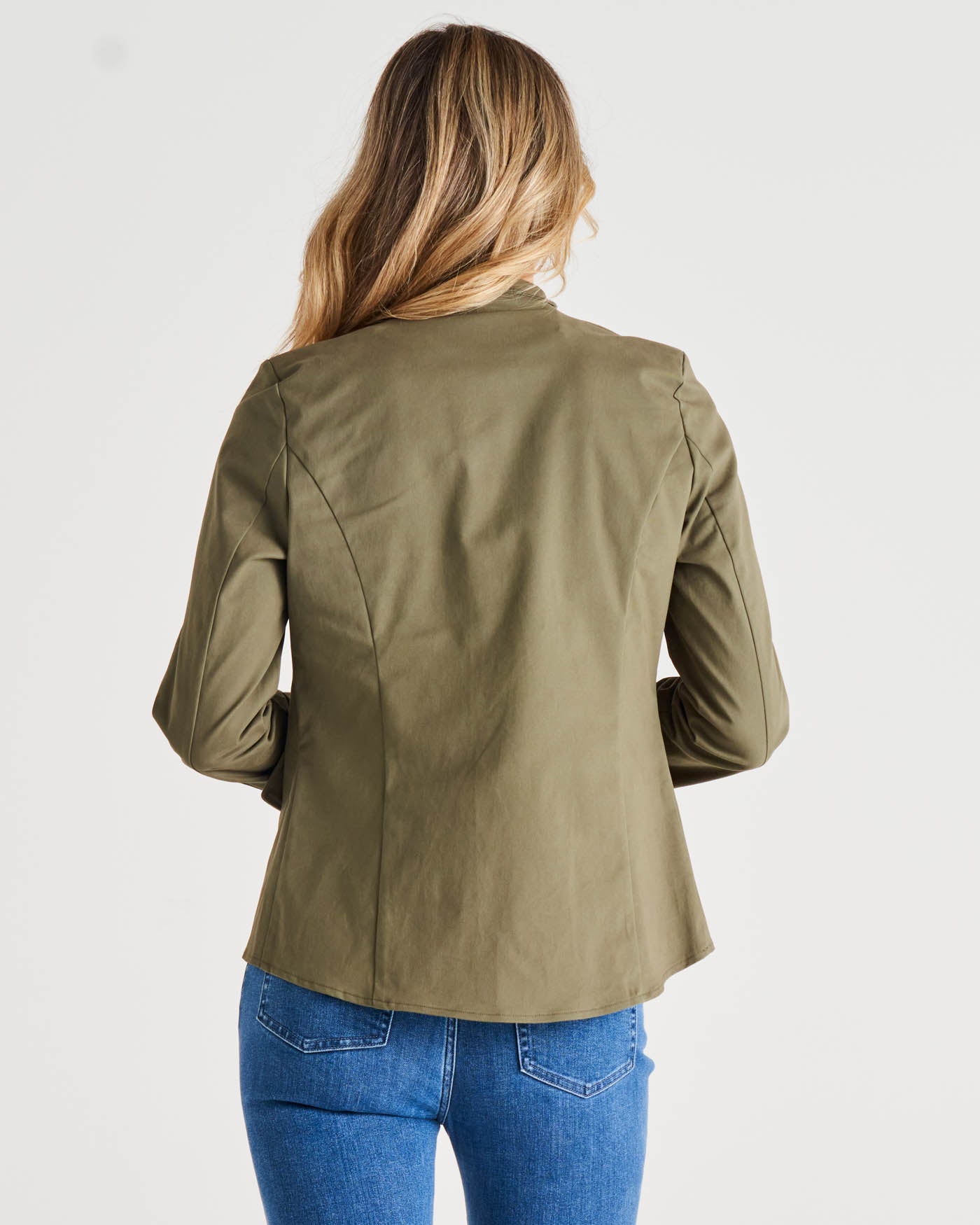 Stacey Structured Button Up Military Jacket - Khaki