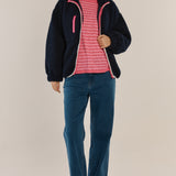 Jayne Fleece Jacket - Navy/White