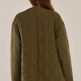 Quincy Jacket - Khaki/Pink