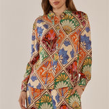 Frida Frill Shirt - Villa Floral Print