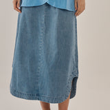 Brunch Denim Skirt - Oasis Blue