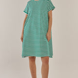 Rue Dress - Green Stripe