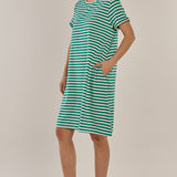 Rue Dress - Green Stripe