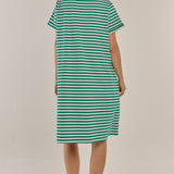 Rue Dress - Green Stripe