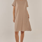 Rue Dress - Beige Stripe