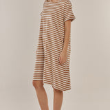 Rue Dress - Beige Stripe