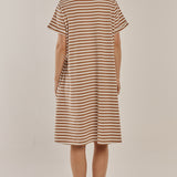 Rue Dress - Beige Stripe