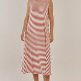 Sabrina Maxi Dress - Red Stripe