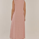 Sabrina Maxi Dress - Red Stripe