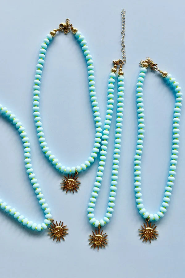 Sky Blue Gem Necklace