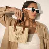 Piccolo Petit Straw Bag - Beige