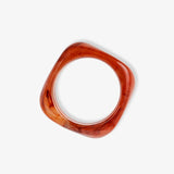 Angular Cuff Bangle - Amber