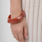 Angular Cuff Bangle - Amber