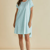 Maxine T-Shirt Dress - Green Stripe
