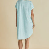 Maxine T-Shirt Dress - Green Stripe