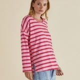 Taylor Tee - Pink/Red Stripe