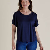 Everleigh Bamboo Tee - Navy