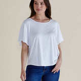 Everleigh Bamboo Tee - White