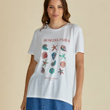 Ellia Crew Tee - Bom Dia Paria Print