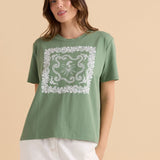 Ellia Crew Tee - Floral Print