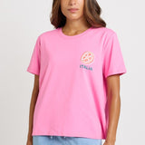 Ellia Print Tee - Italian Orange Print | Betty Basics