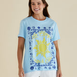 Ellia Crew Tee - La Plage Print