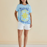 Ellia Crew Tee - La Plage Print