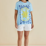 Ellia Crew Tee - La Plage Print