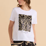 Ellia Crew Tee - Monochrome Floral