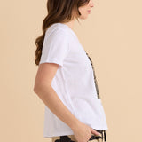 Ellia Crew Tee - Monochrome Floral