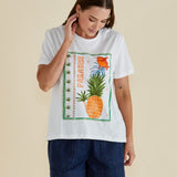 Ellia Crew Tee - Paradise Beach Print