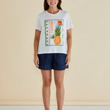 Ellia Crew Tee - Paradise Beach Print