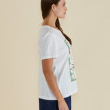 Ellia Crew Tee - Paradise Beach Print
